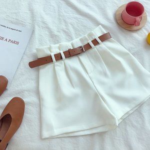 & Other Stories Linen Wide High Waist Shorts